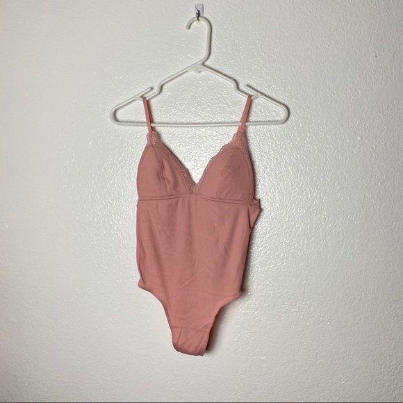 Forever 21 Other - NWT Forever 21 Pink V Neck Lingerie Bodysuit
